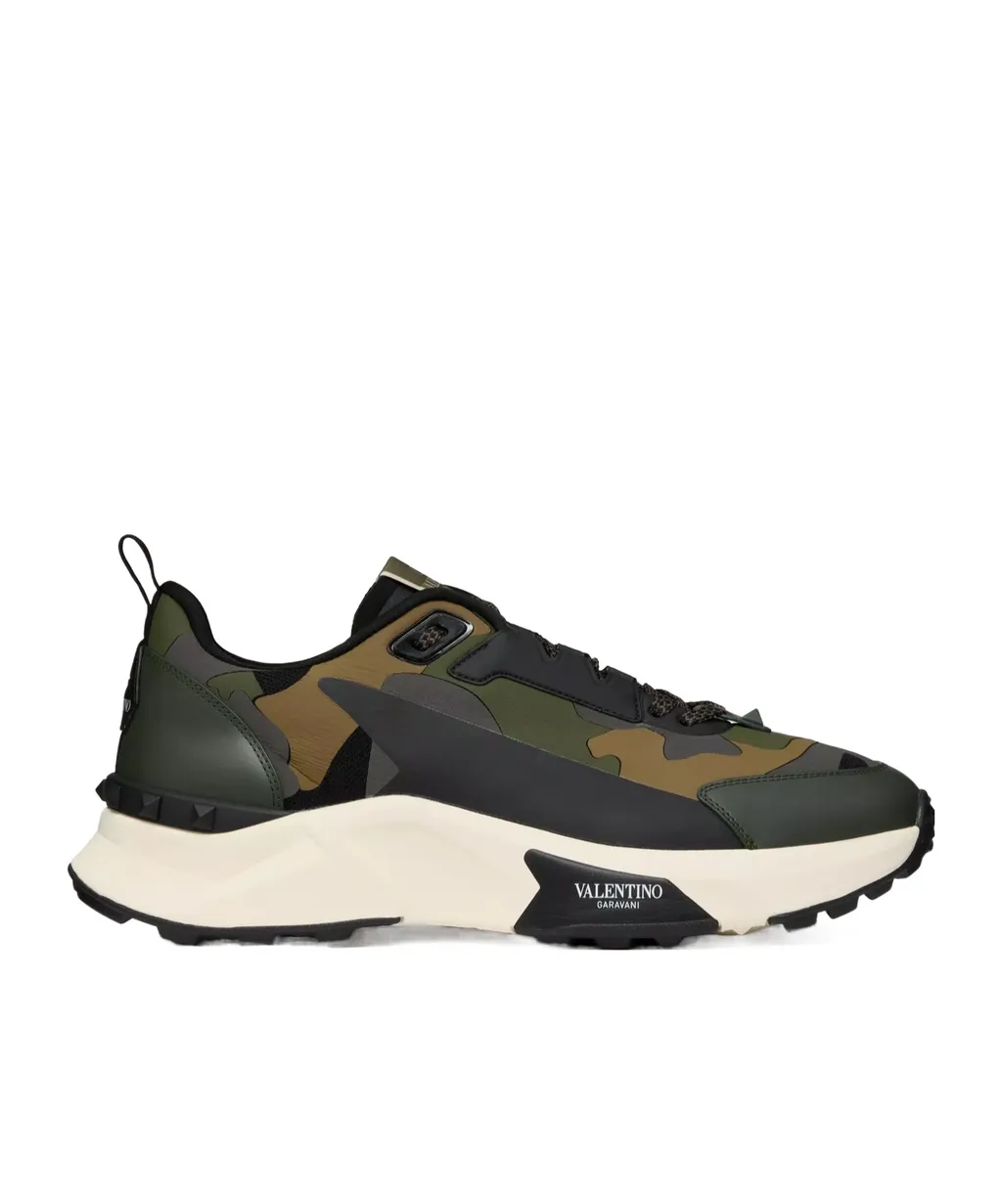 Valentino	Garavani Rockstud Lace-Up Sneakers
