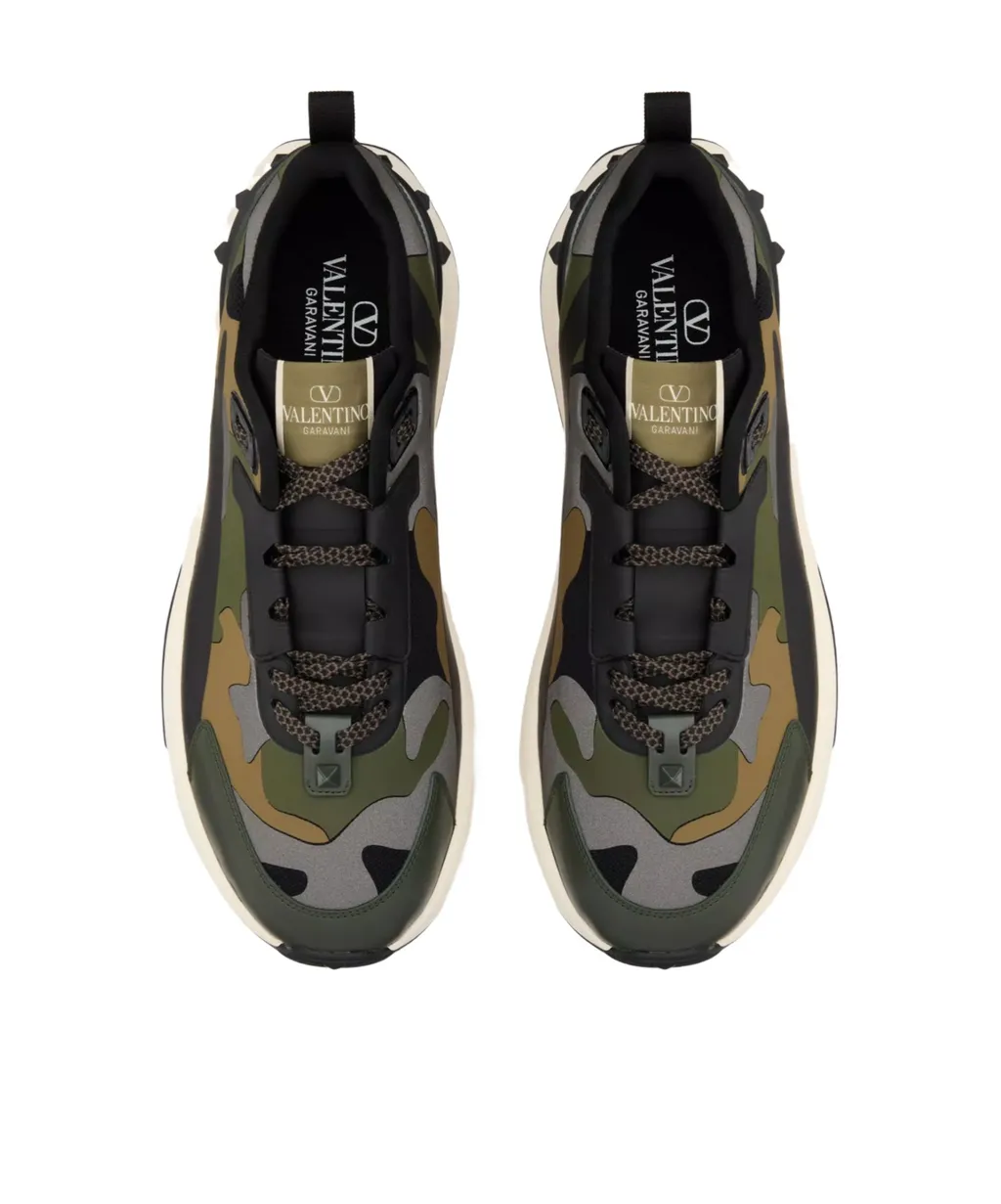 Valentino	Garavani Rockstud Lace-Up Sneakers