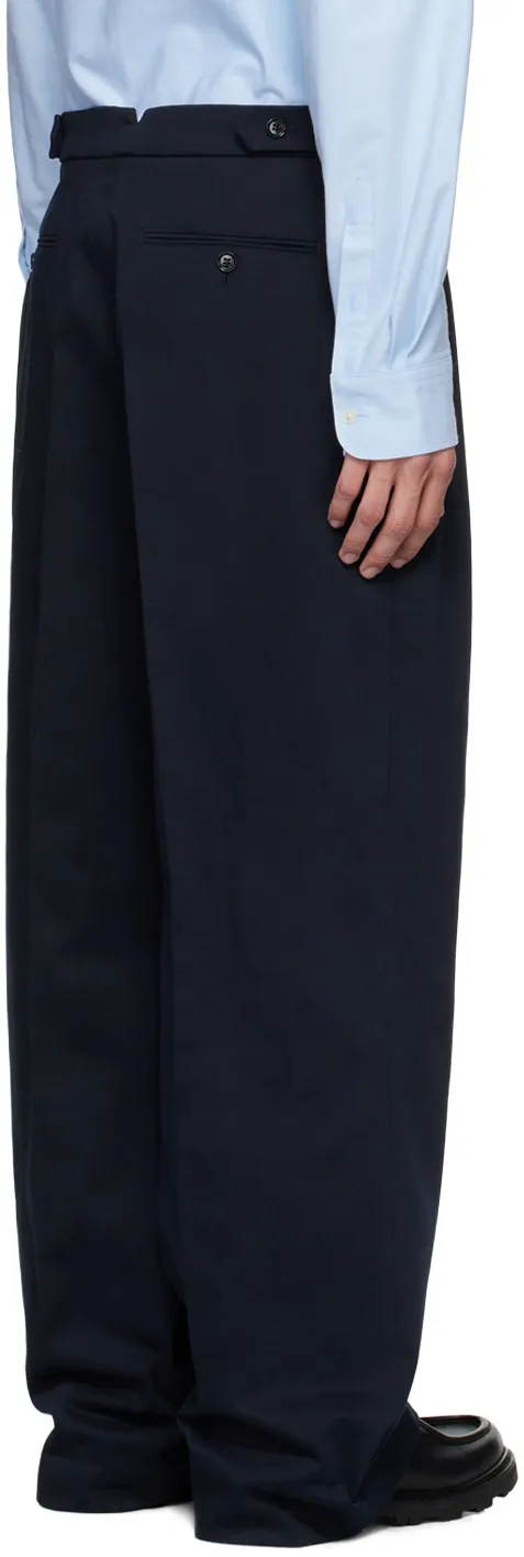 Ami Pleated Straight Leg Trousers