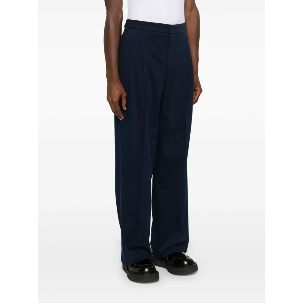 Ami Pleated Straight Leg Trousers