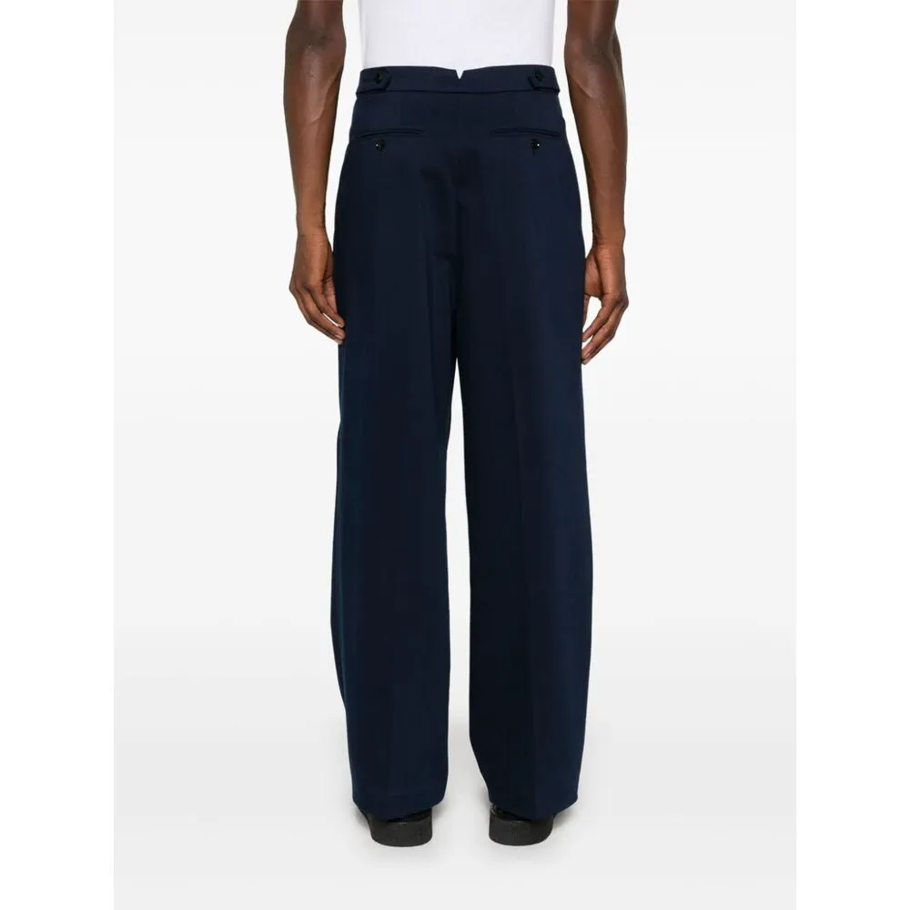 Ami Pleated Straight Leg Trousers