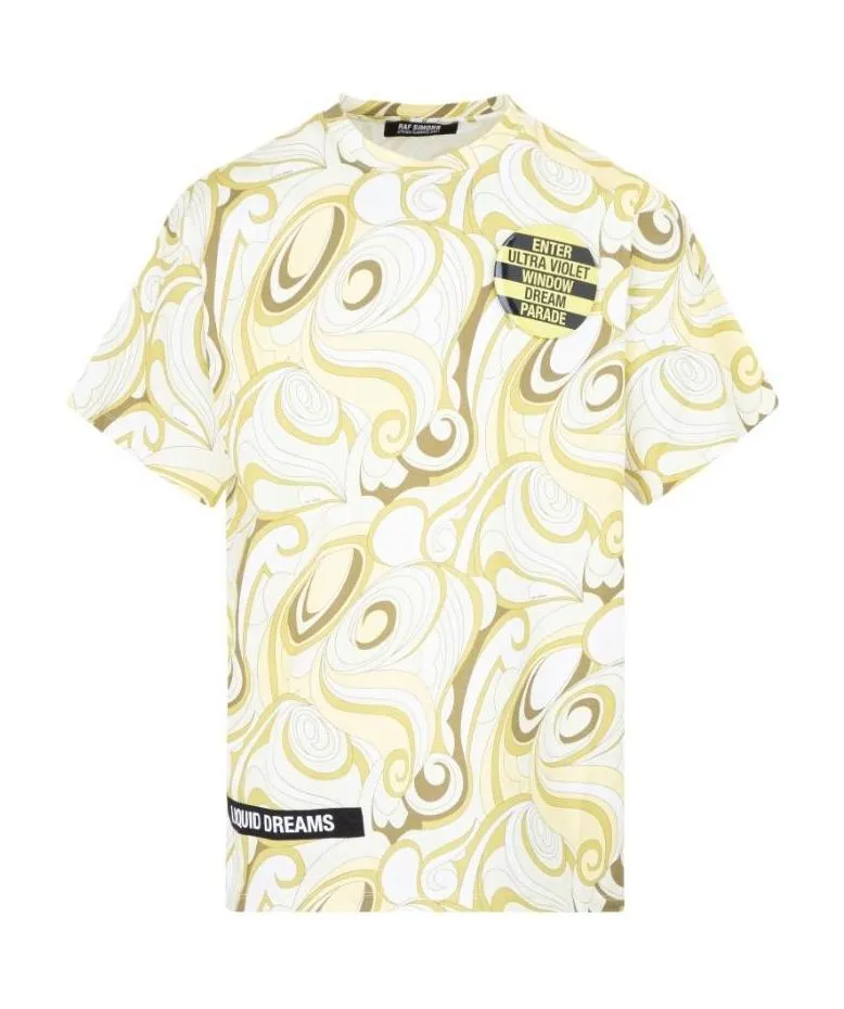 Raf Simons Abstract Patterned Short Sleeve Shirt
