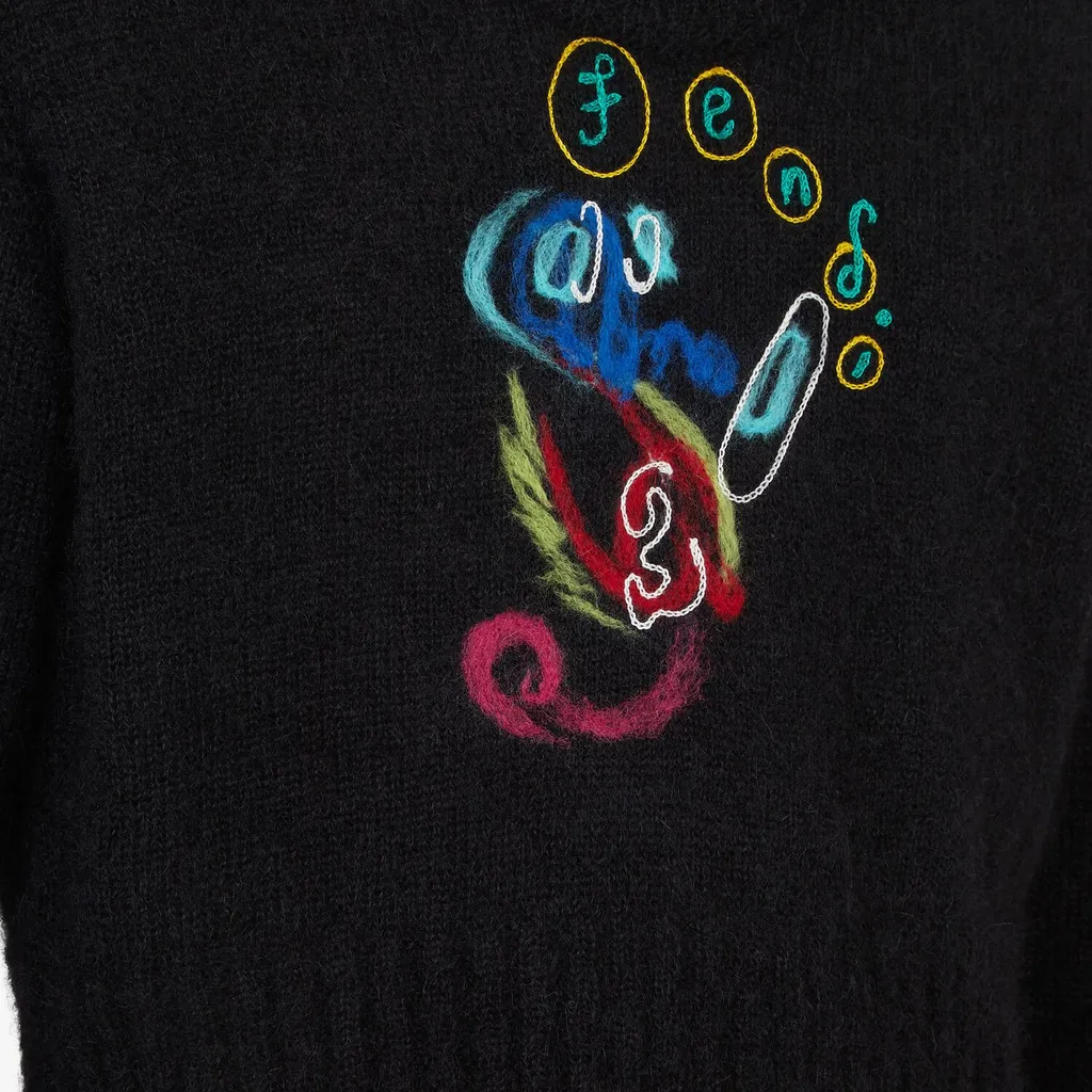 Fendi X Noel Fielding Abstract Intarsia Knit Jumper