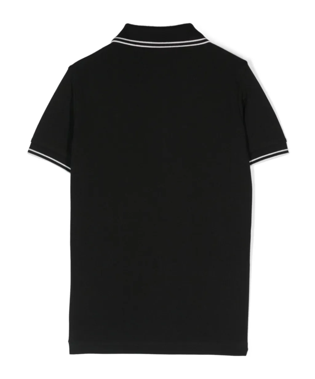 Stone Island Junior Compass Patch Short-Sleeved Polo Shirt