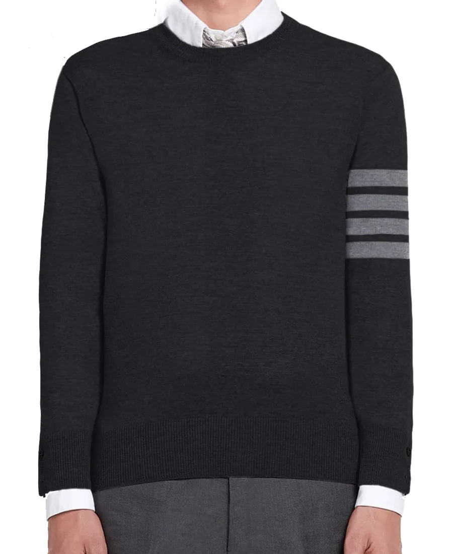 Thom Browne 4-Bar Crewneck Jumper