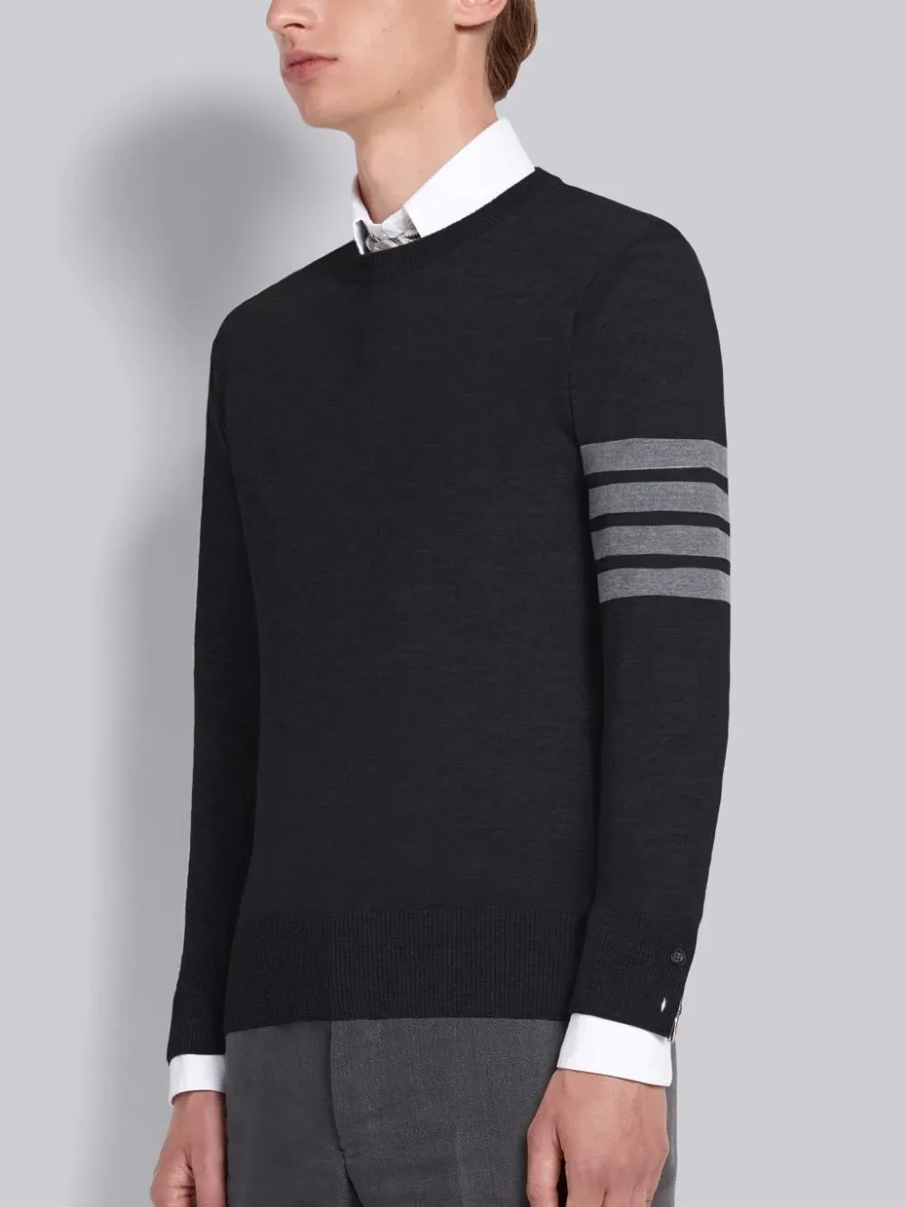 Thom Browne 4-Bar Crewneck Jumper