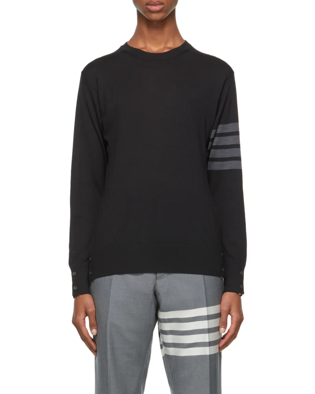 Thom Browne 4-Bar Crewneck Jumper