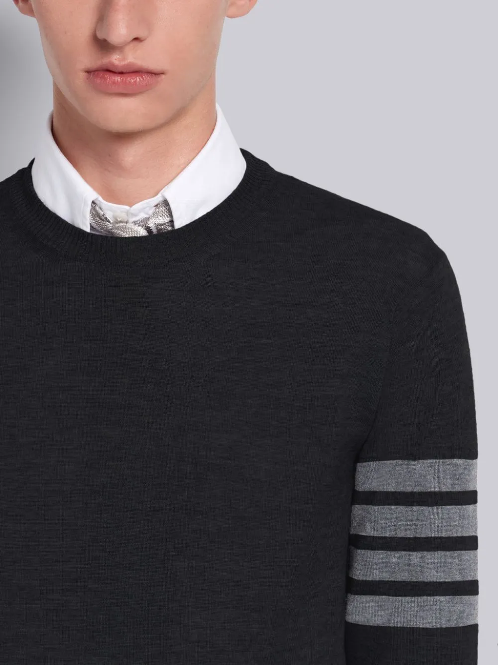 Thom Browne 4-Bar Crewneck Jumper