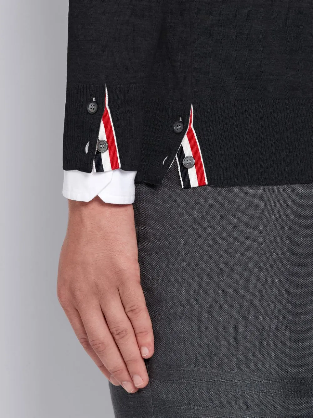 Thom Browne 4-Bar Crewneck Jumper