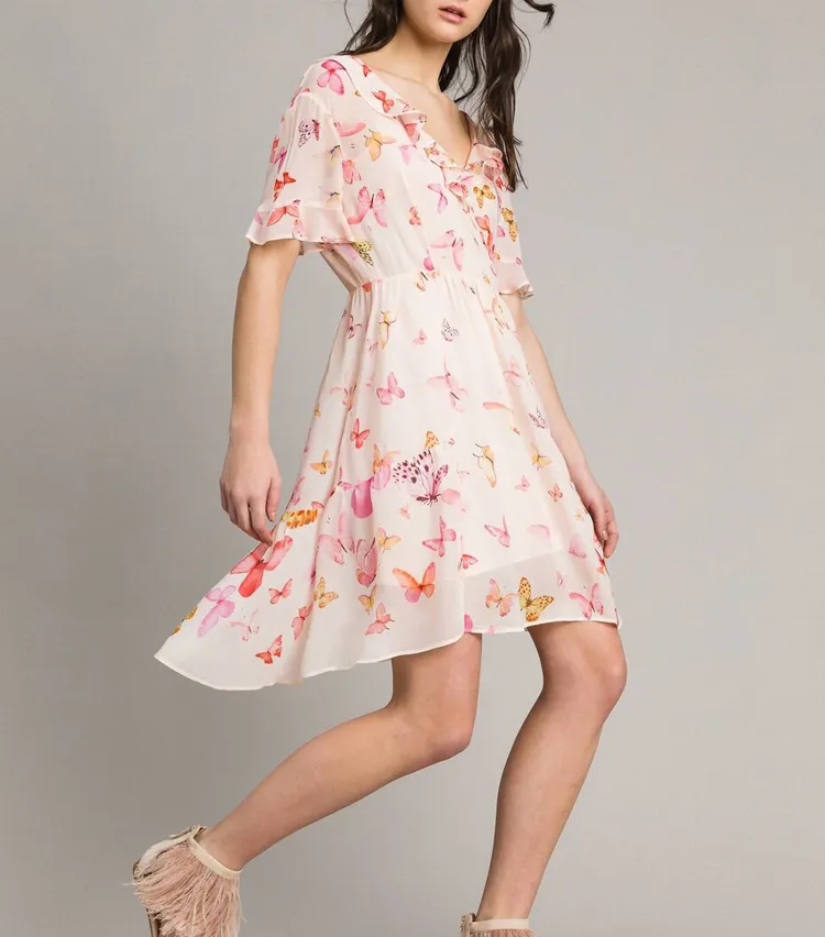 Butterfly Printed Dress