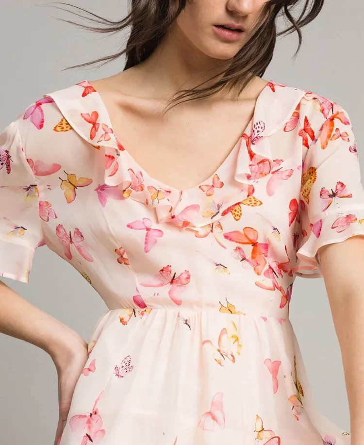Butterfly Printed Dress