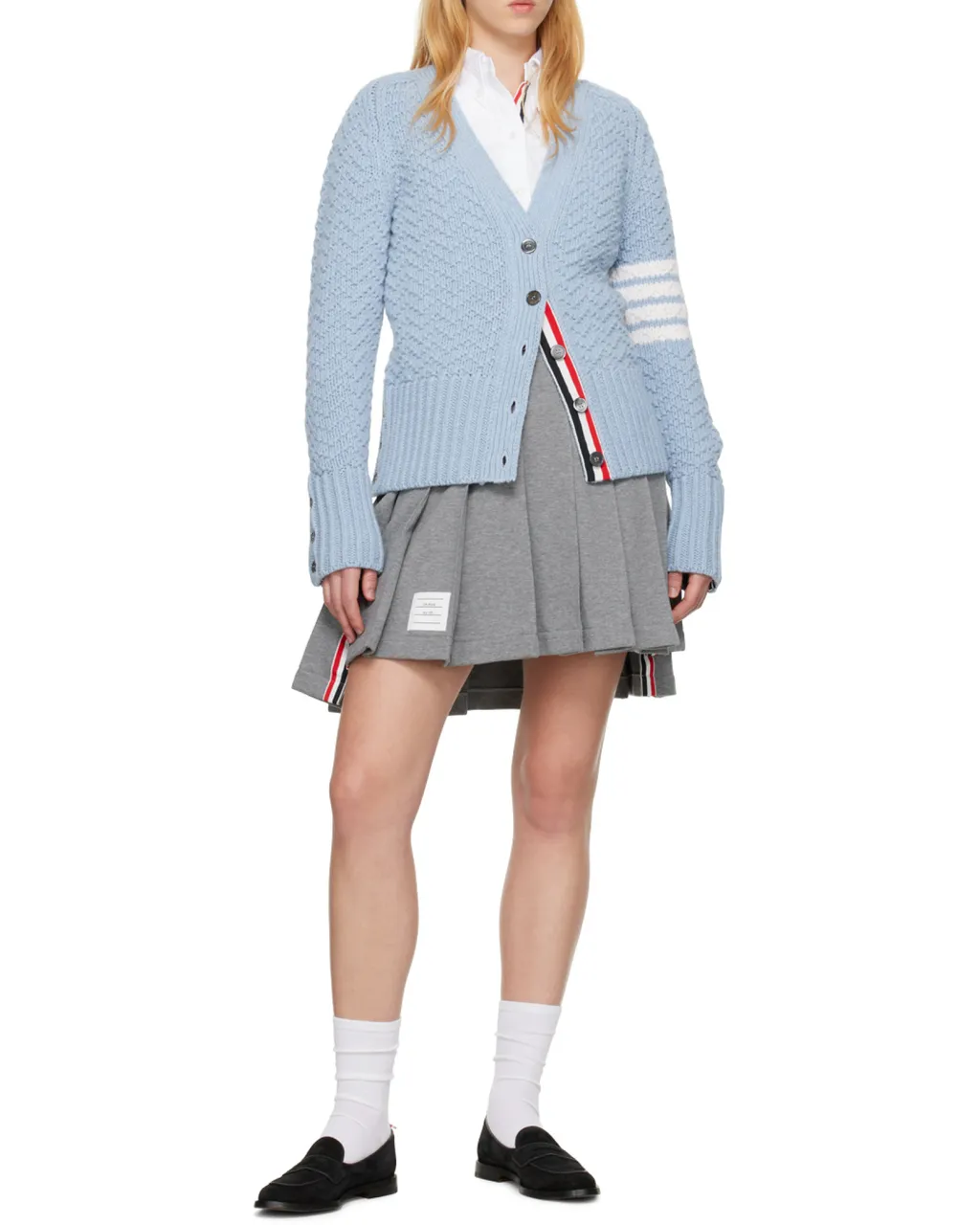Thom Browne High-Low Hem Pleated Skirt
