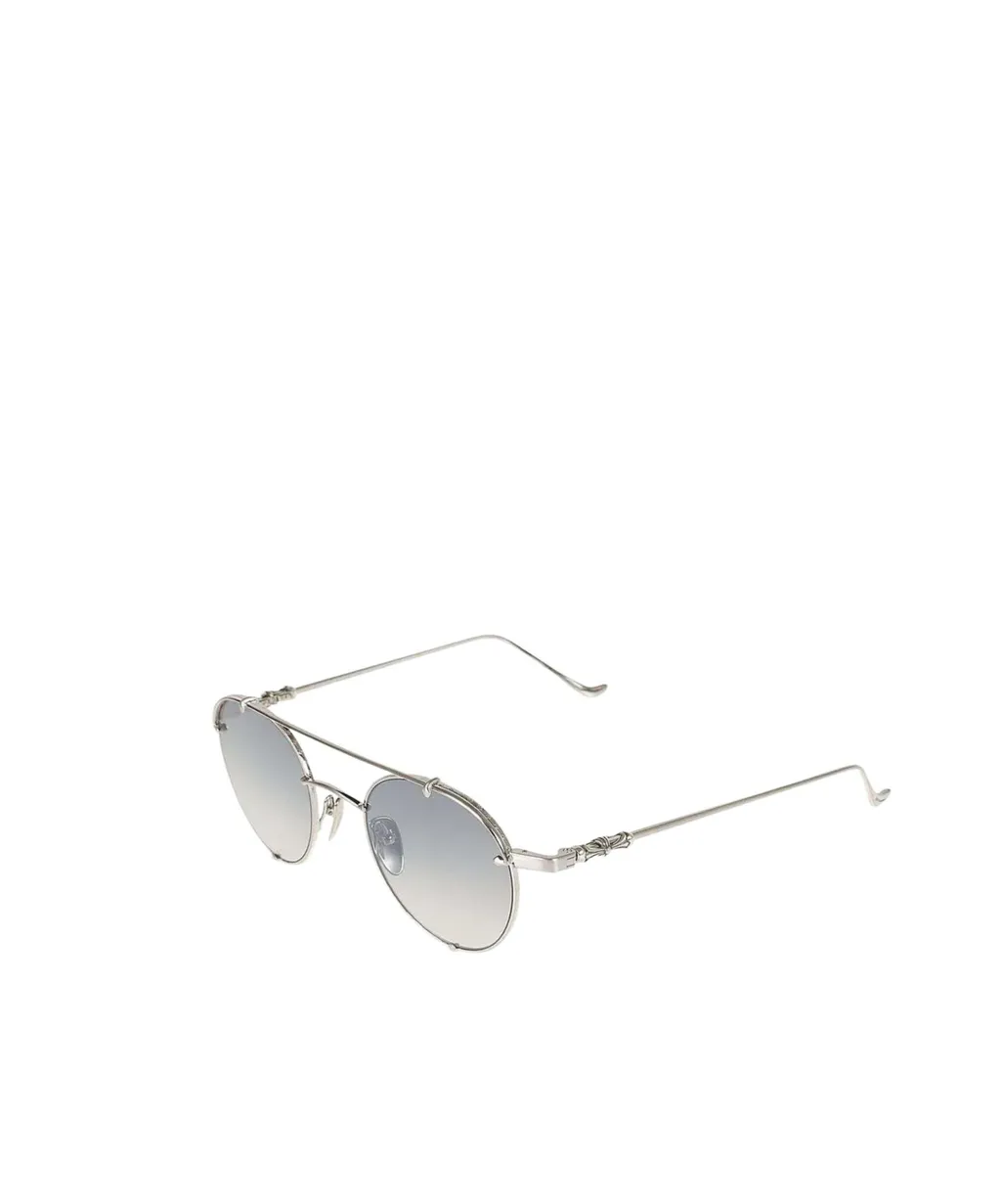 Round-Frame Metal Sunglasses