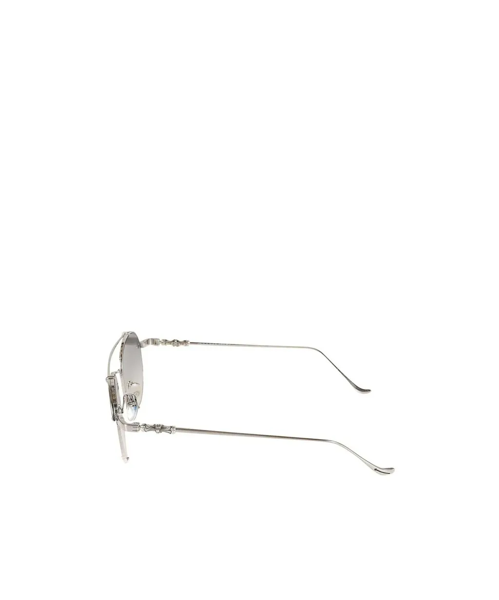 Round-Frame Metal Sunglasses
