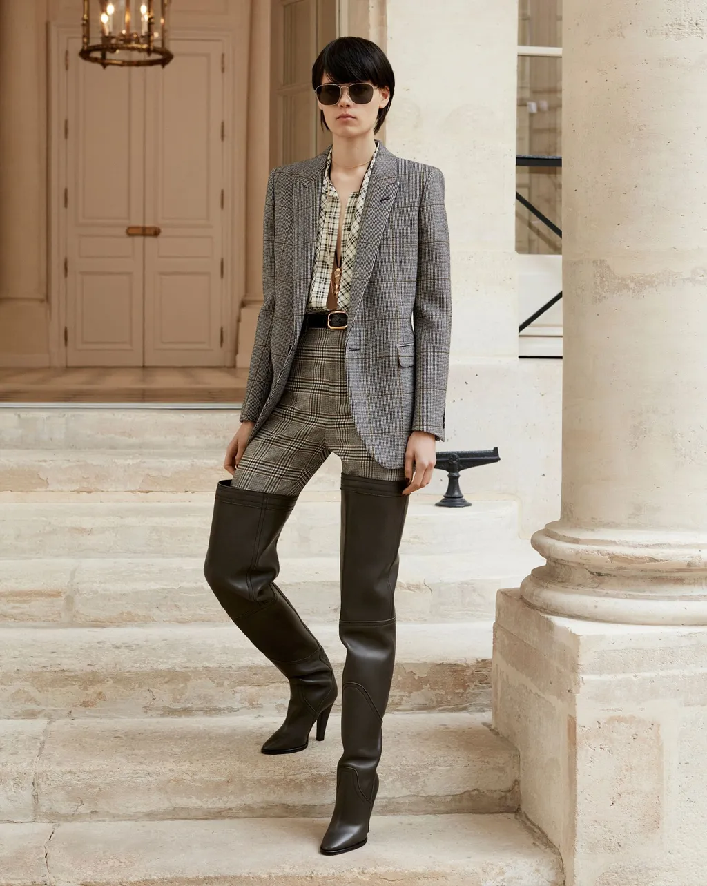 Saint Laurent Prince Of Wales Bermuda Shorts