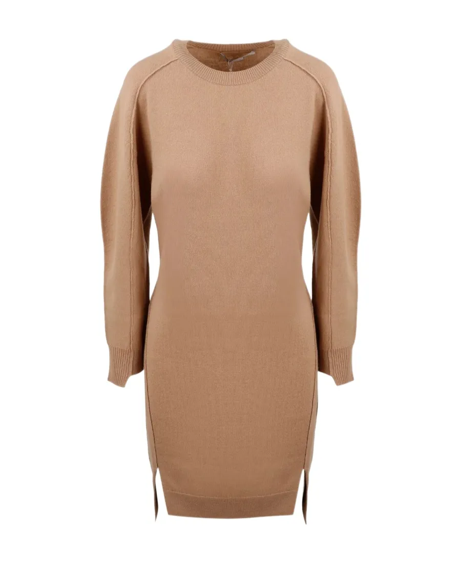 Side-Slit Wool Dress