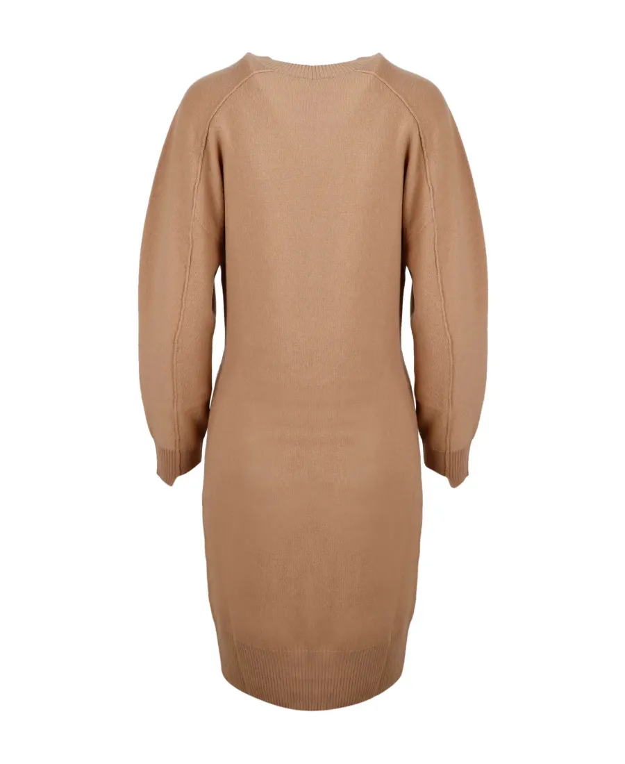 Side-Slit Wool Dress