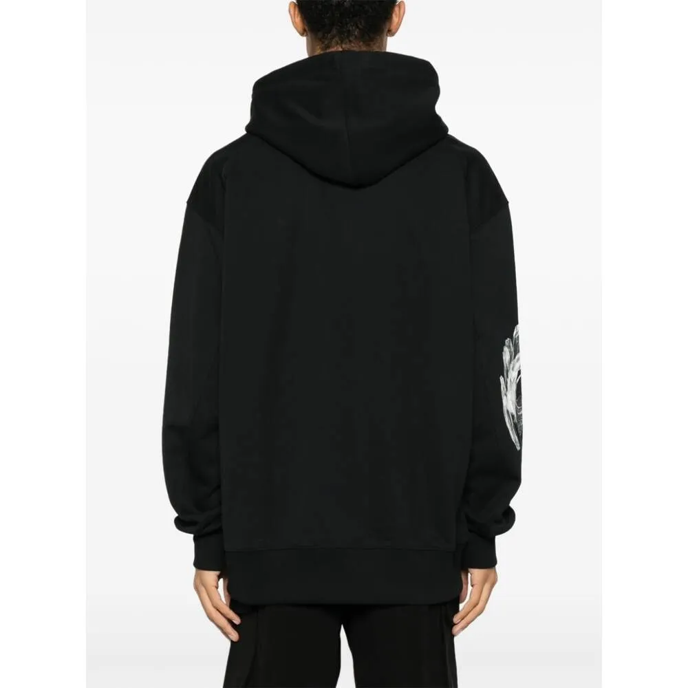 Y-3 Logo Printed Drawstring Hoodie