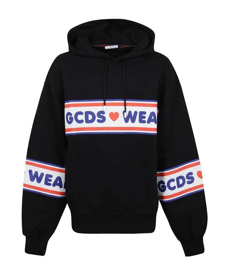 Gcds Logo Tape Printed Hoodie