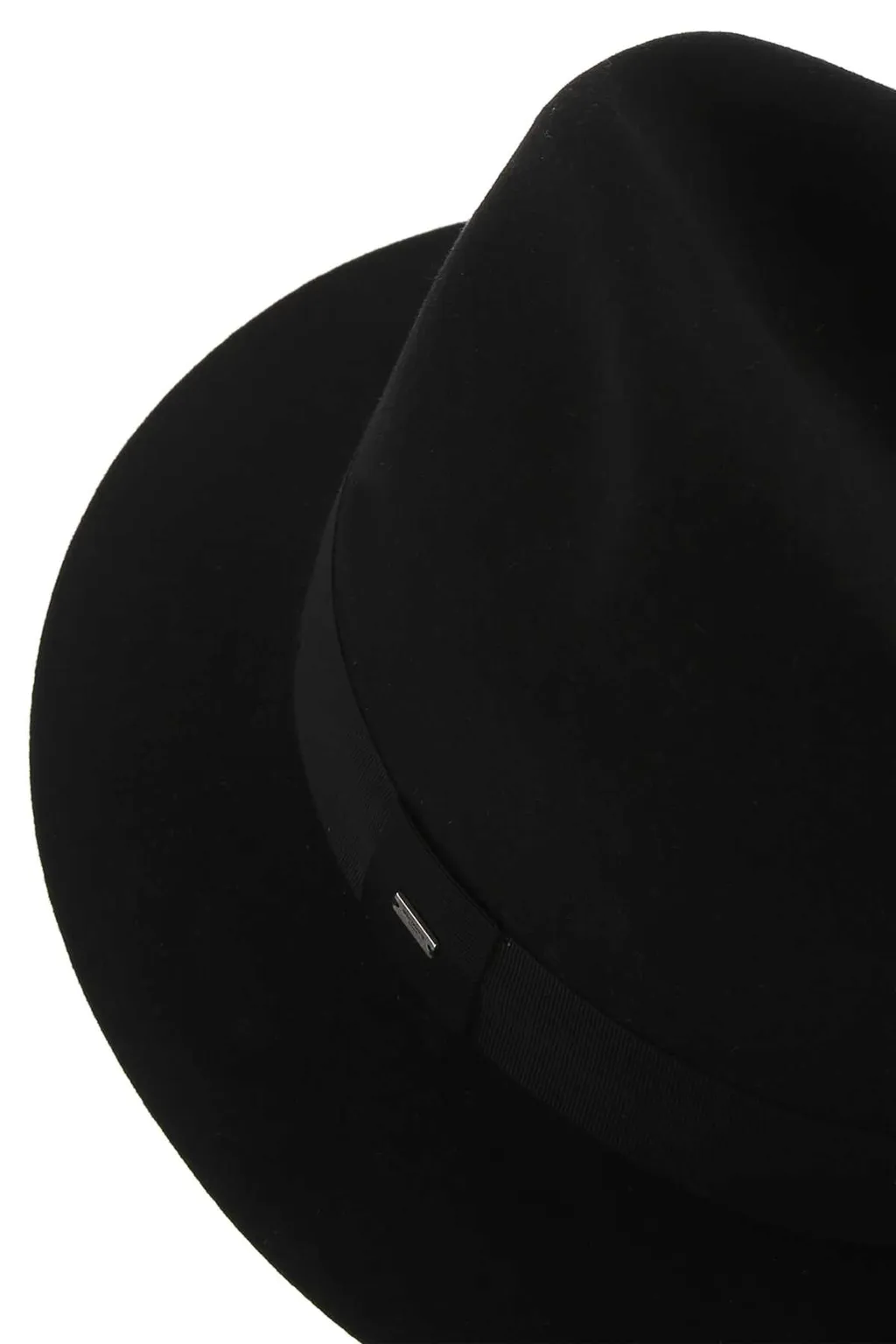 Saint Laurent Logo Plaque Fedora Hat