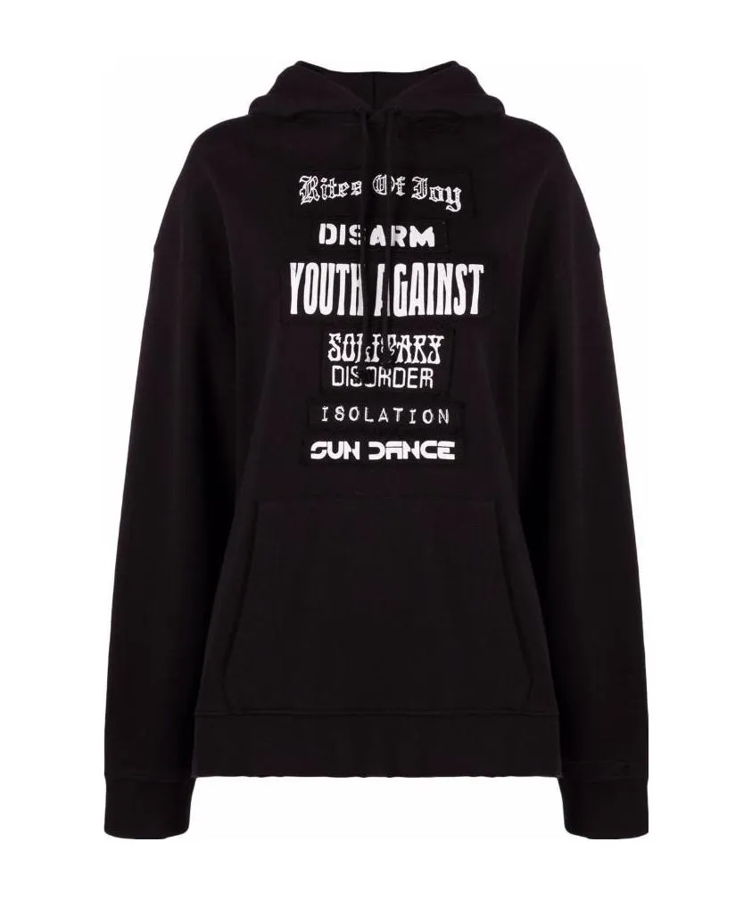 Raf Simons Slogan Patches Hoodie
