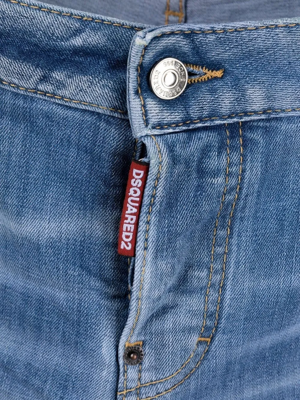 Ripped-Detail Cropped Jeans