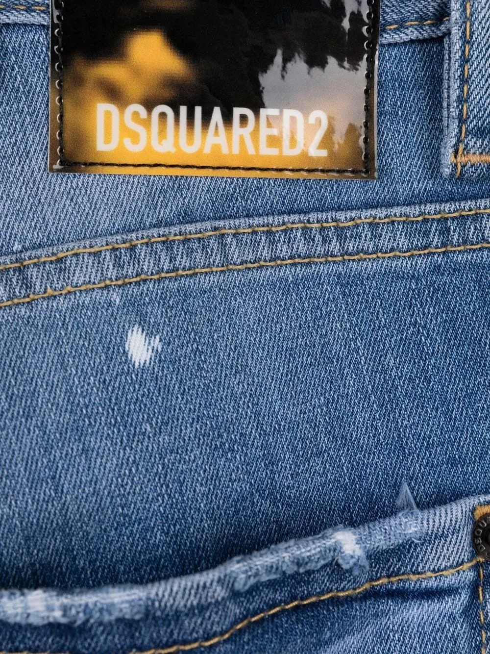 Ripped-Detail Cropped Jeans