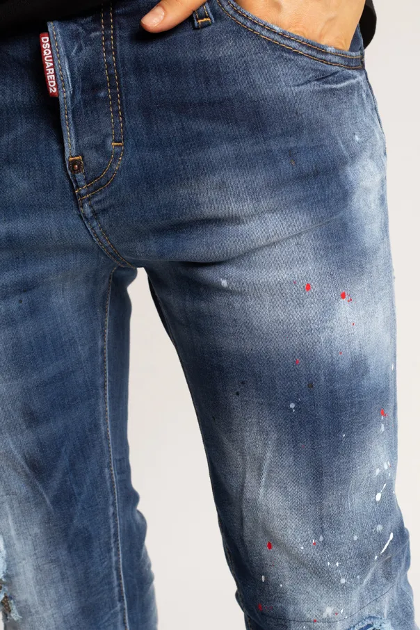Distressed-Effect Cropped Jeans
