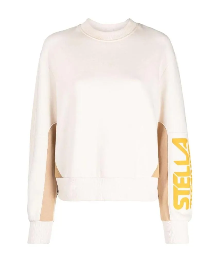 Stella Mccartney Logo Printed Panelled Sweatshirt