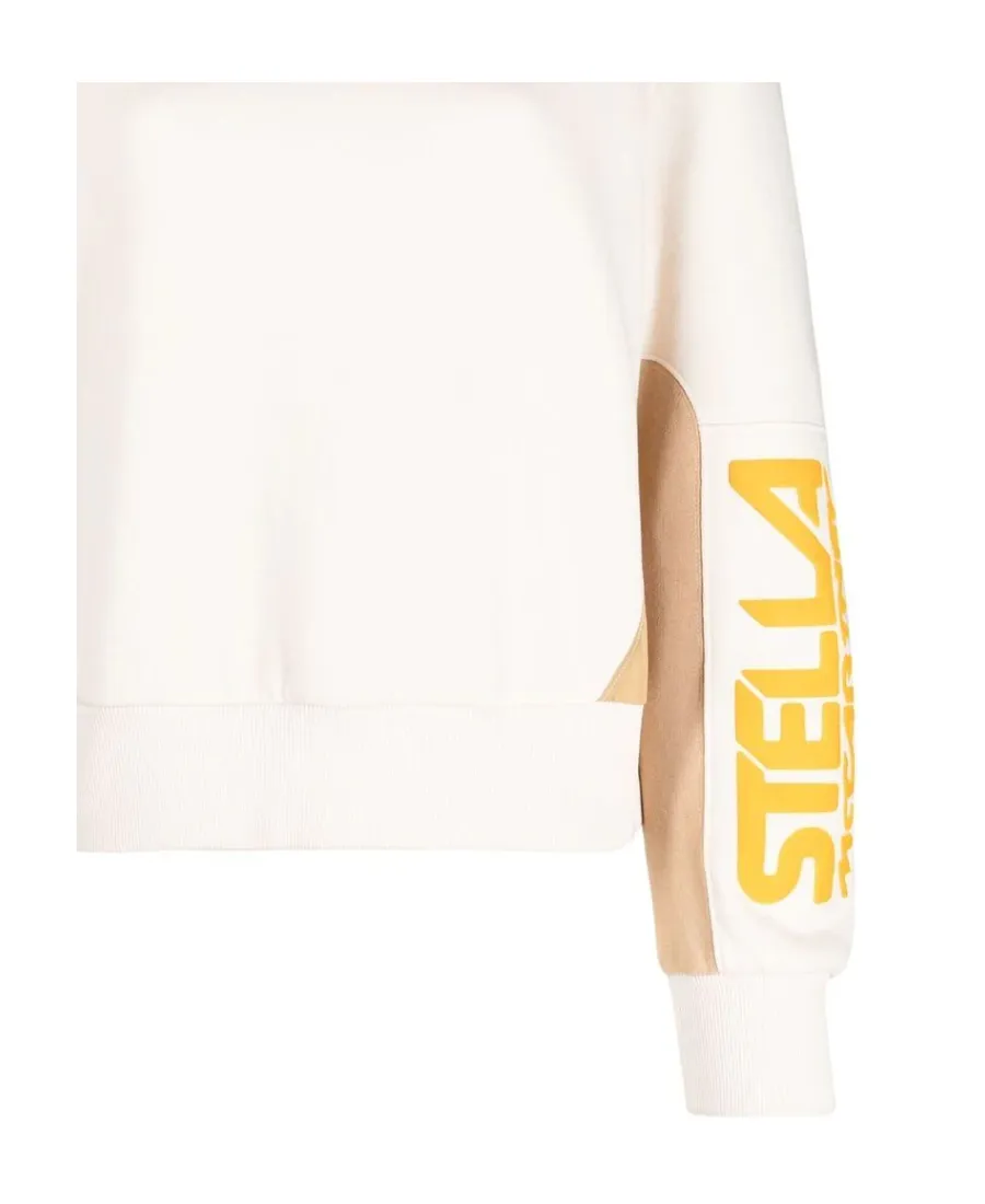 Stella Mccartney Logo Printed Panelled Sweatshirt