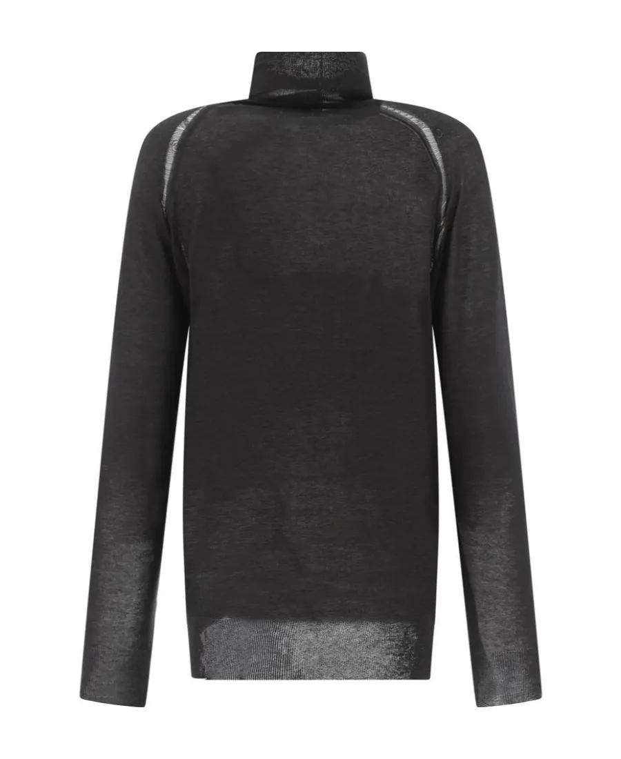 Ann Demeulemeester Turtleneck Distressed Jumper
