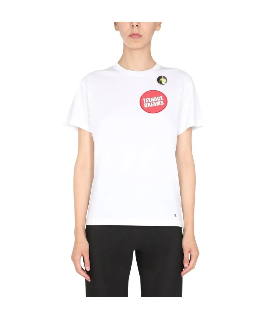 Teenage Dreams-Patch Cotton T-Shirt