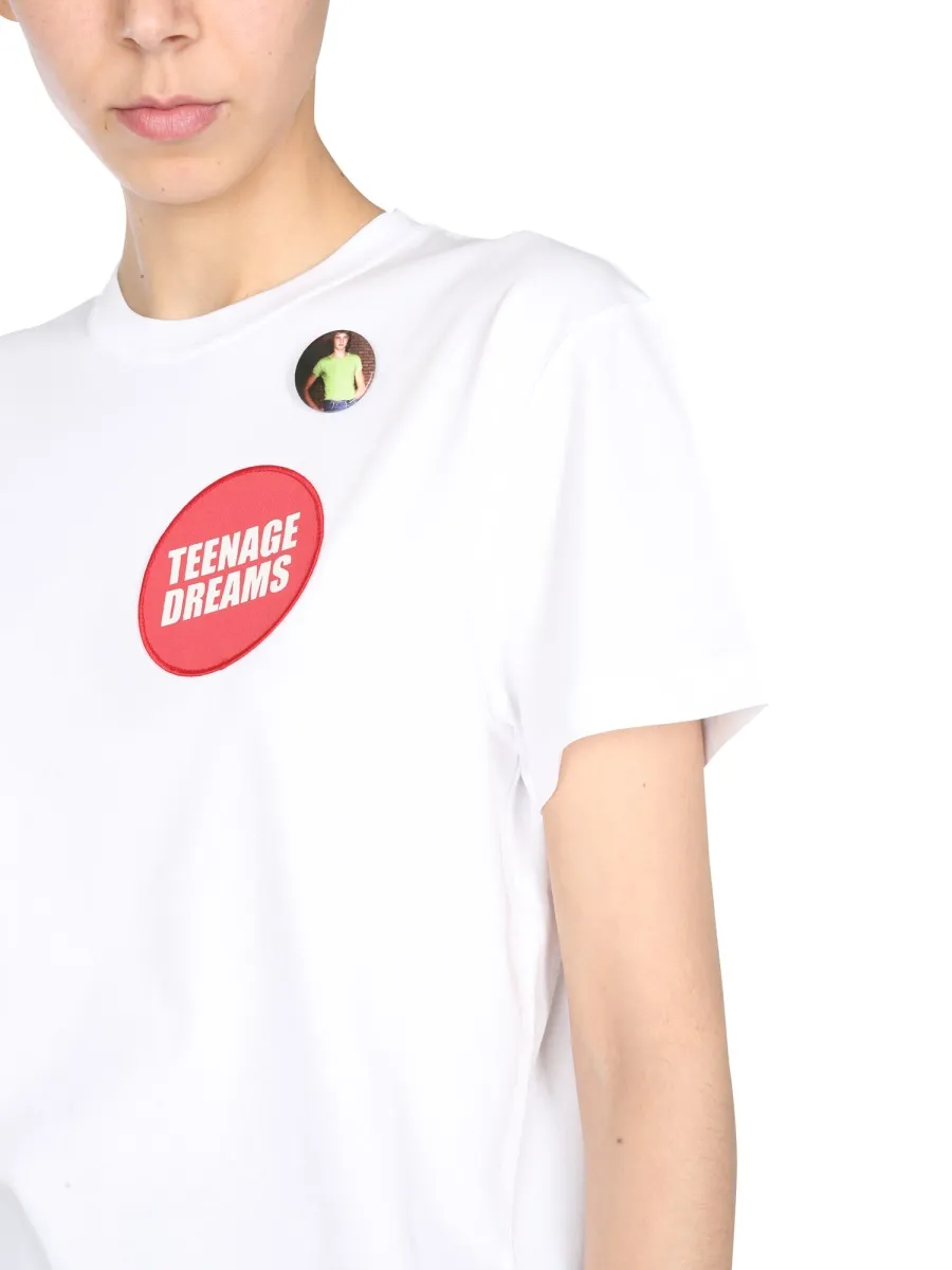 Teenage Dreams-Patch Cotton T-Shirt