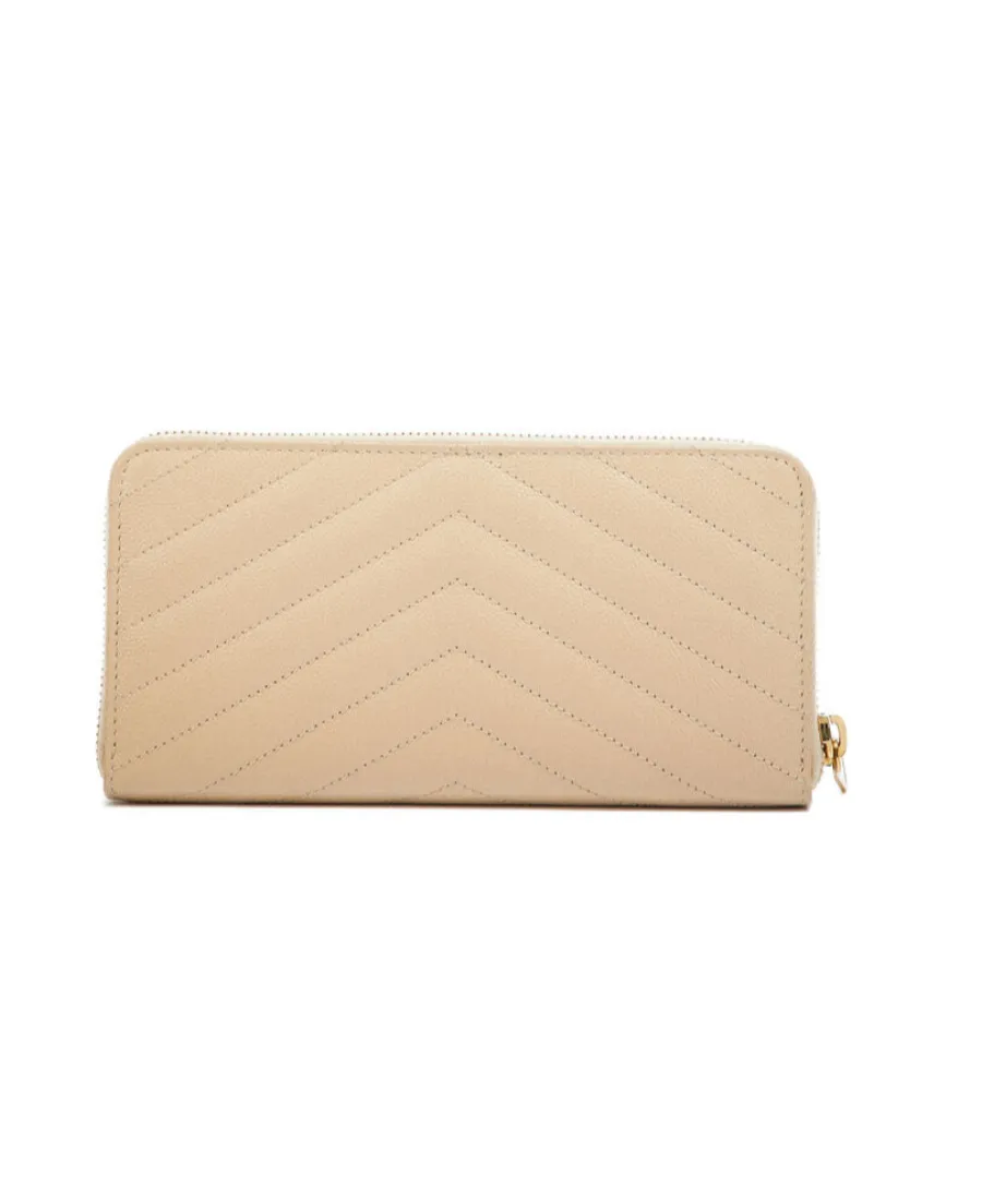 Monogram Zip Around Wallet In Grain De Poudre Embossed Leather