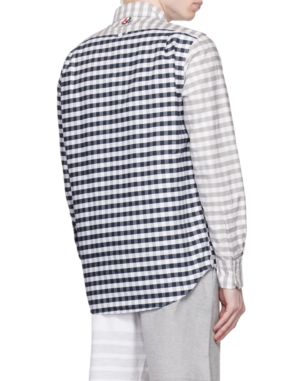 Panelled Gingham Cotton Shirt