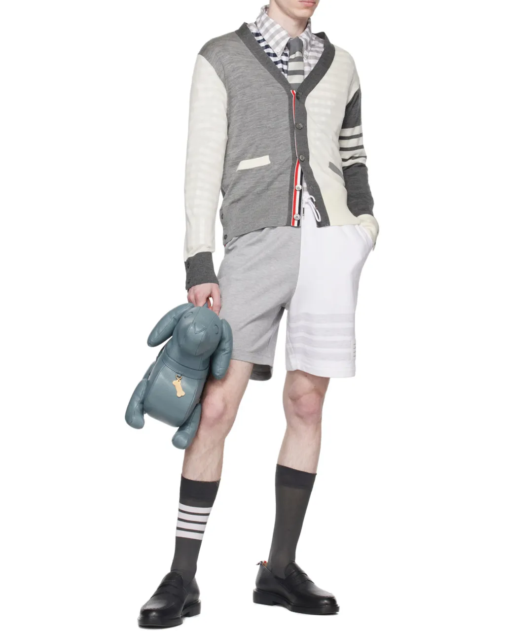 Panelled Gingham Cotton Shirt