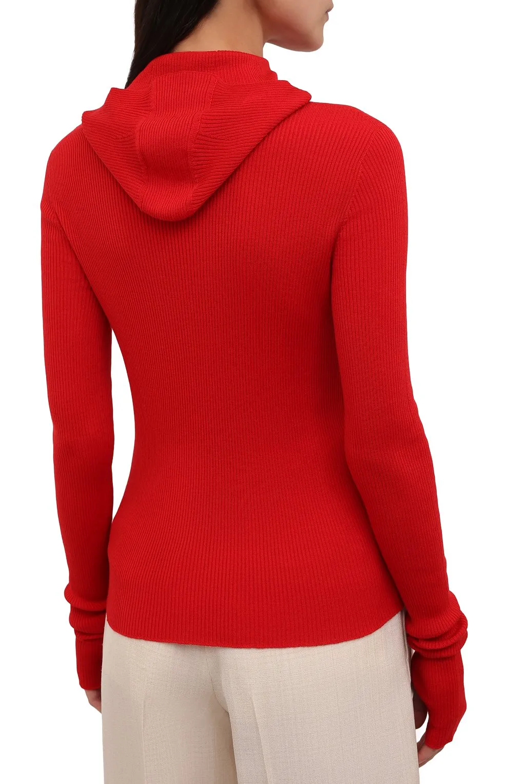 Ribbed-Knit Hoodie