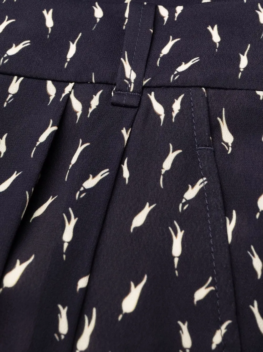 Graphic-Print High-Waisted Trousers