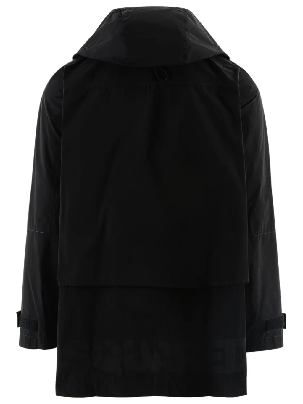 Logo-Print Hooded Mid-Length Coat
