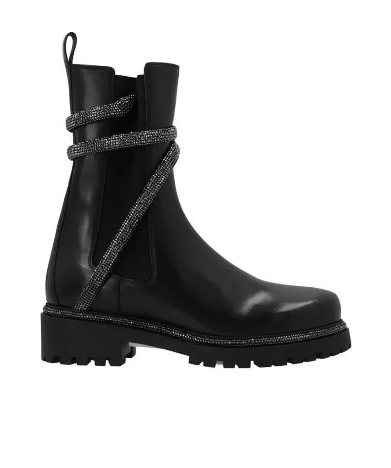 René Caovilla Embellished Wrap-Around Boots