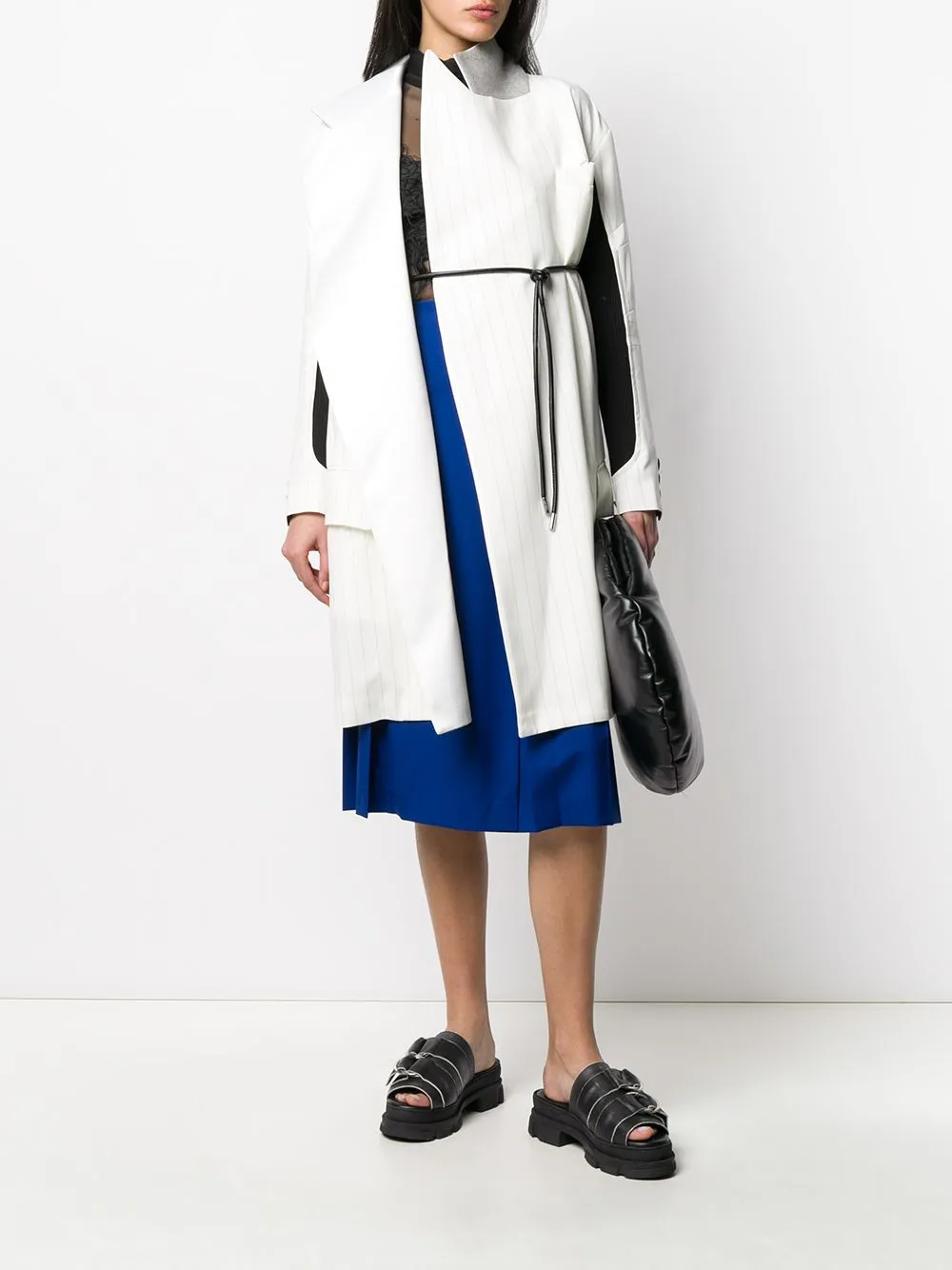 Hybrid Contrast Panel Coat