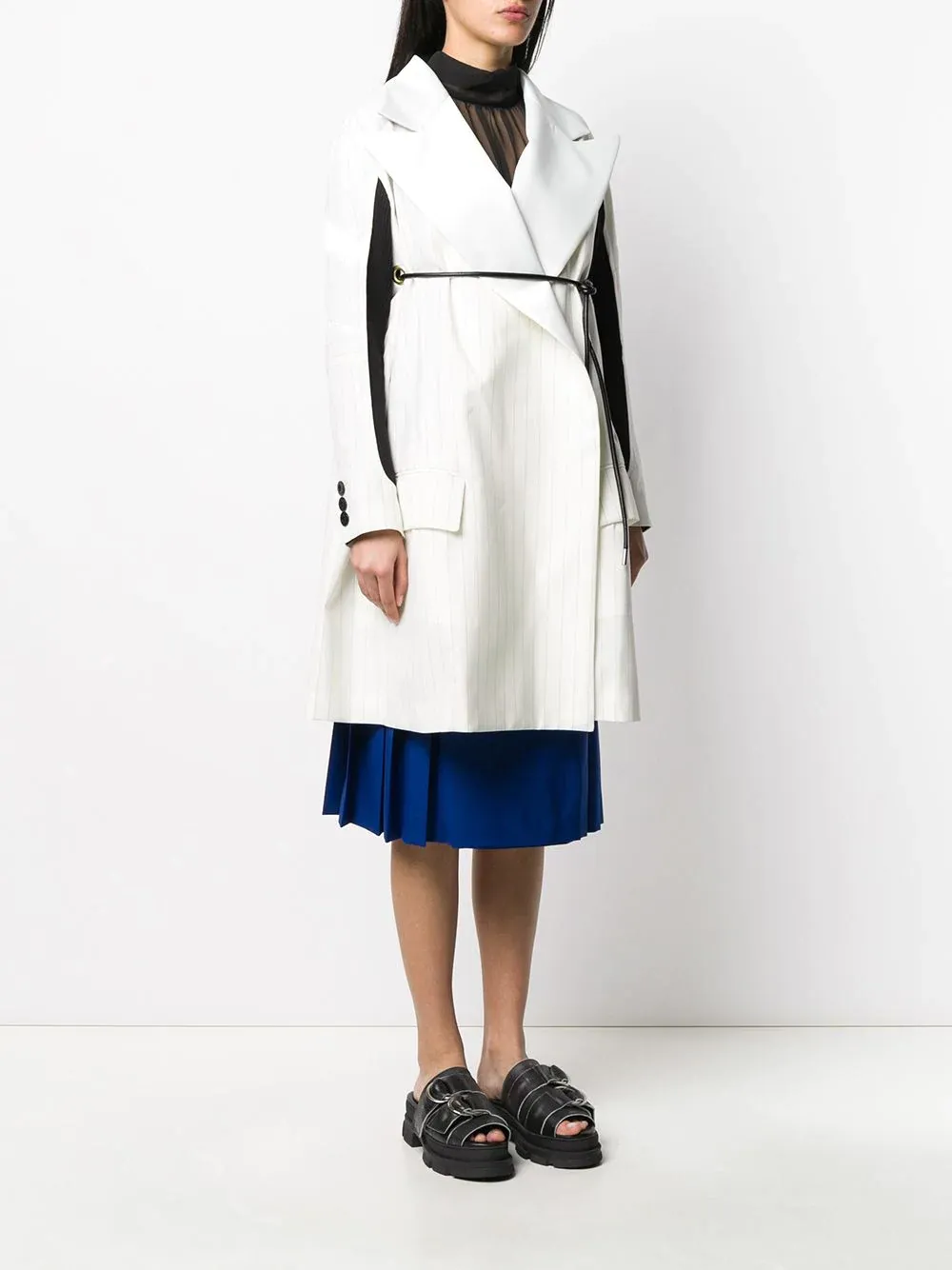 Hybrid Contrast Panel Coat