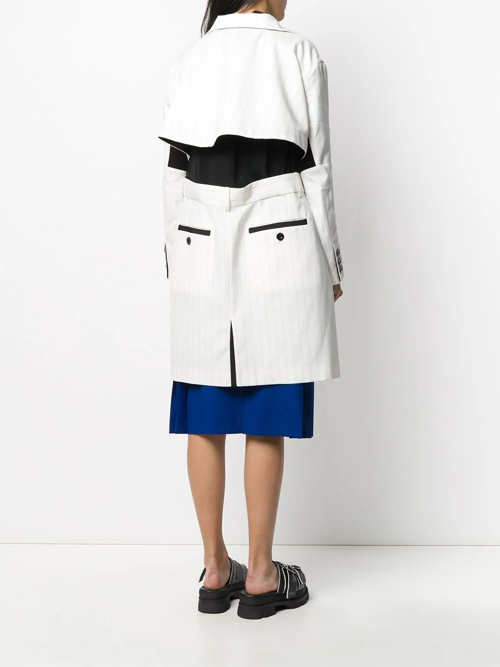 Hybrid Contrast Panel Coat