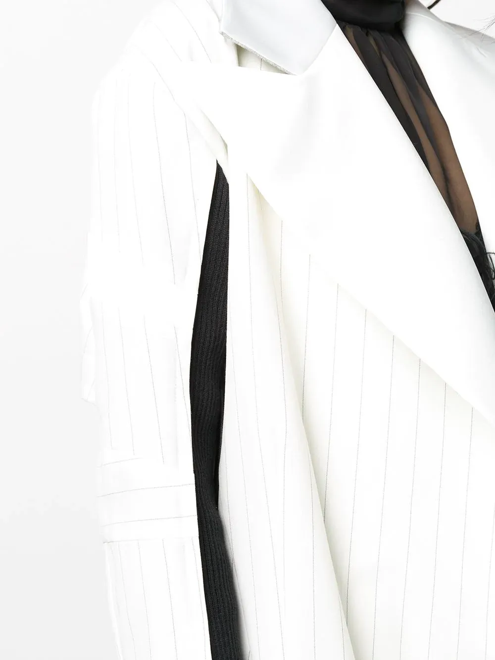 Hybrid Contrast Panel Coat