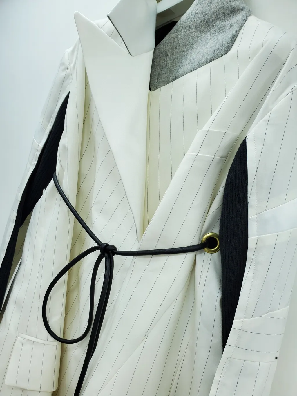 Hybrid Contrast Panel Coat