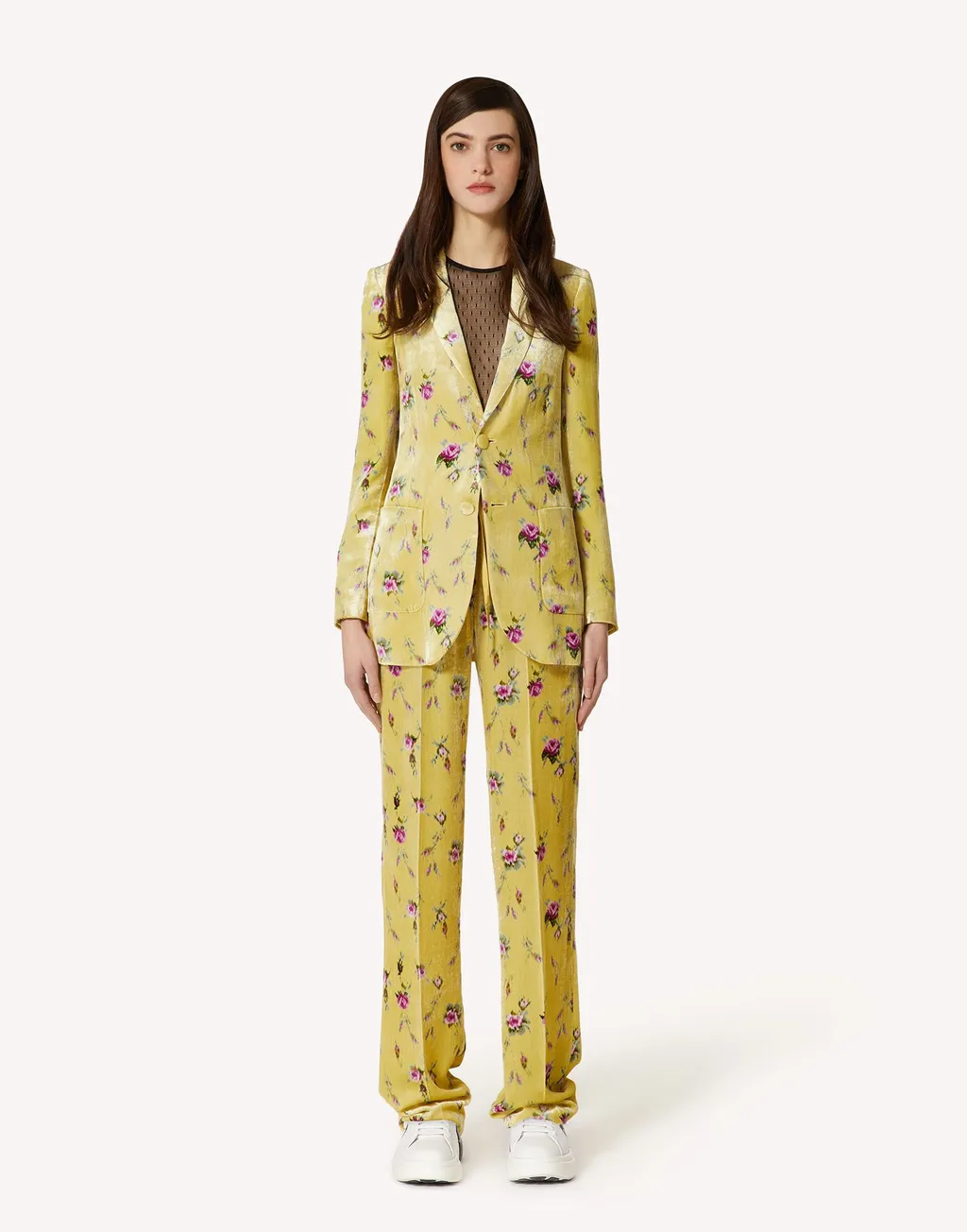 Rose Printed Suit Coat