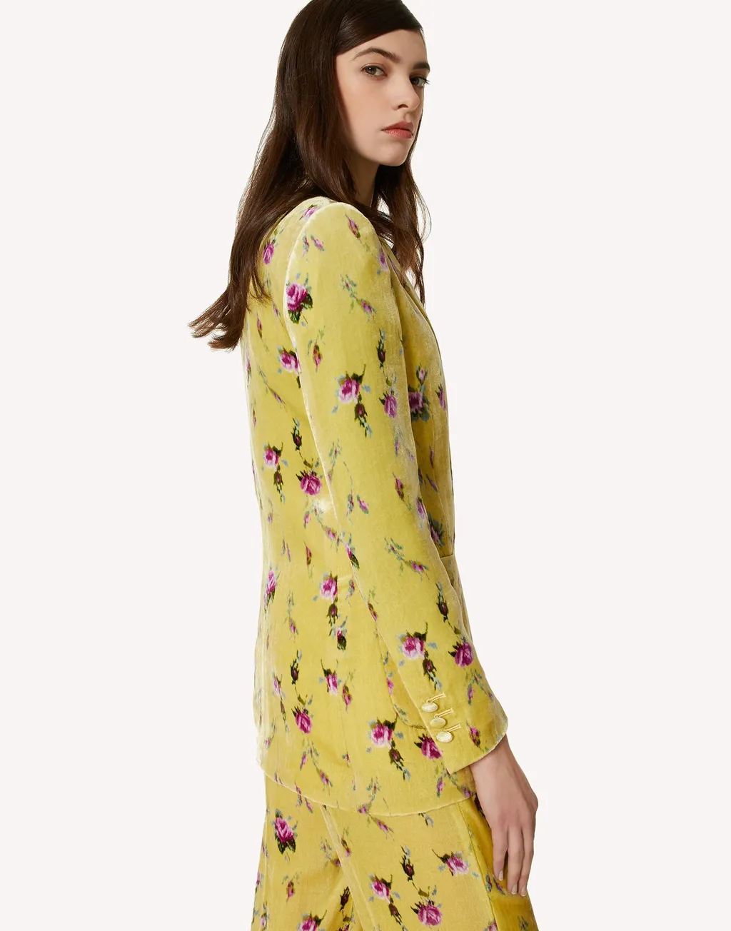 Rose Printed Suit Coat