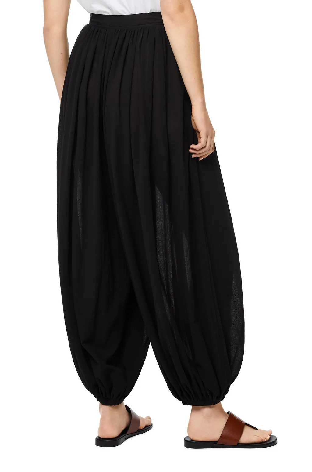 Black Wide-Leg Casual Pants