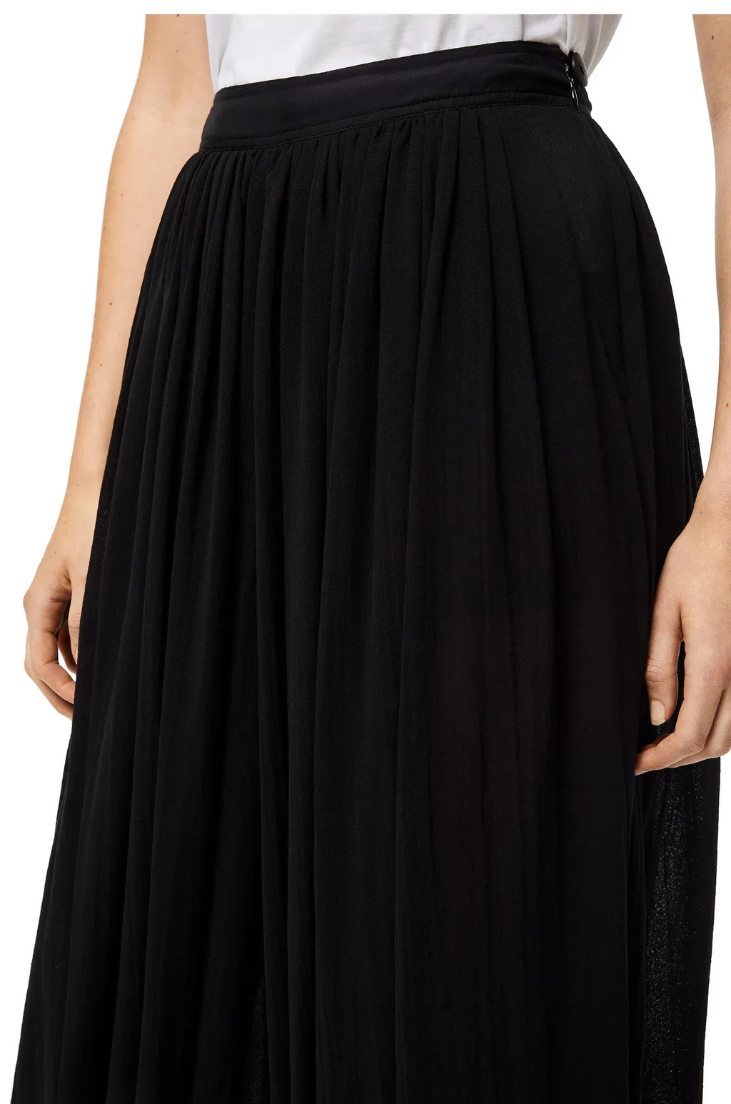 Black Wide-Leg Casual Pants