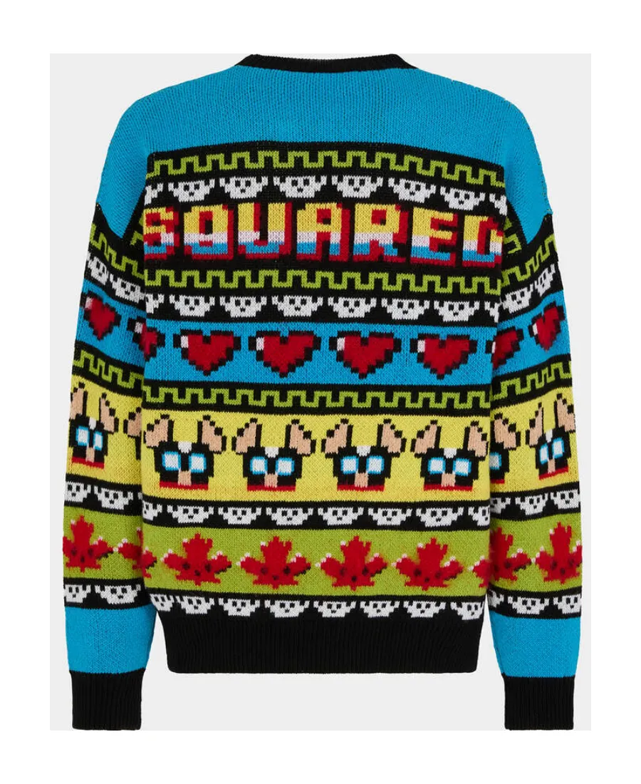 Dsquared2 Jacquard Crewneck Knitted Jumper